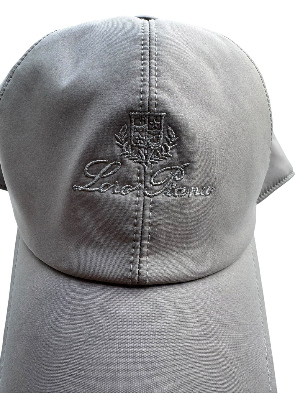 Loro Piana Light Gray Embroidered Crest Cap - Picture 2 of 5